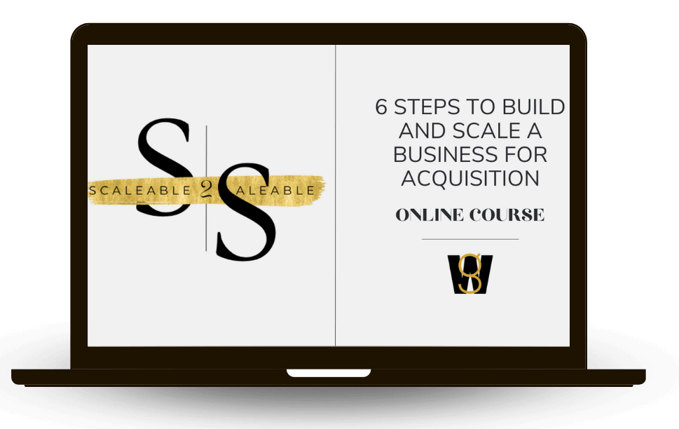 Scaleable to Saleable Online course laptop screen